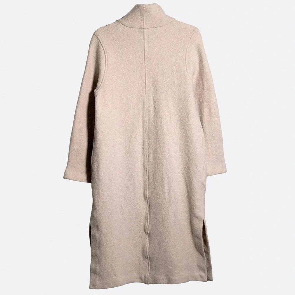 Aritzia Babaton Merino Wool Shawl Heather Bone Coatigan‎ M L 10 12 Luxe Designer